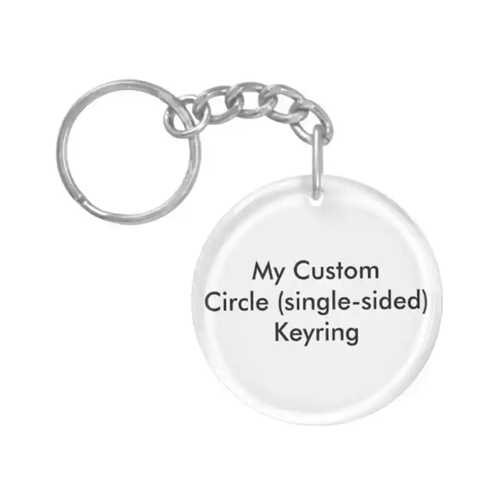 Blank Keyring Circle Acrylic Keychains